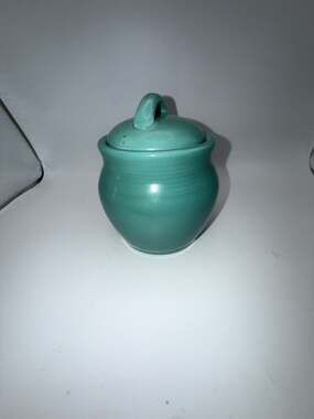 Crestview Collection Jade Green Ceramic Lidded Sugar Jar